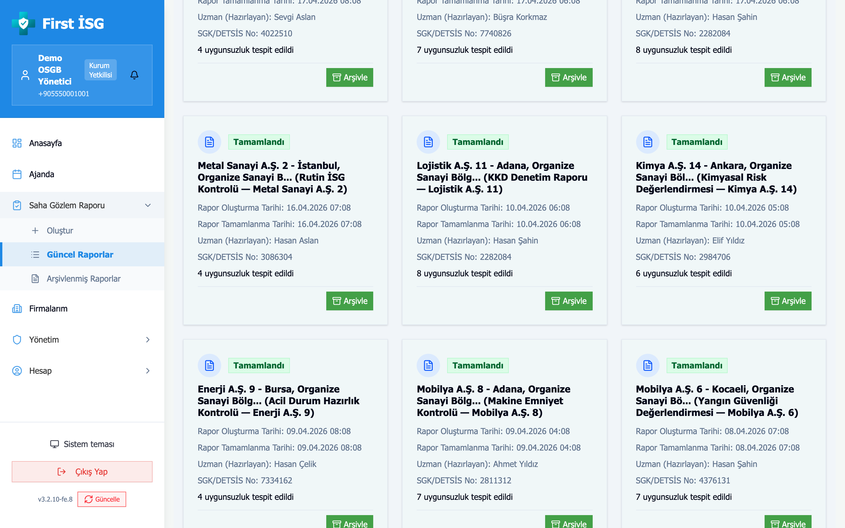 Her uygunsuzlukta mevzuat referansı